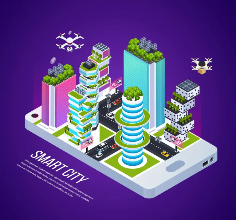 smart-city-isometric-composition-with-city-technology-energy-isometric-vector-illustration_1284-30264