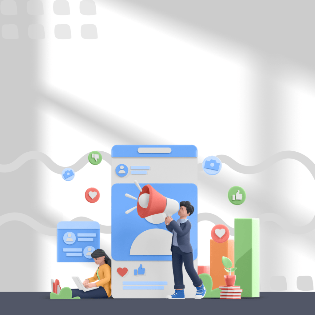 Grey and Blue Social Media Marketing Agency Instagram Post