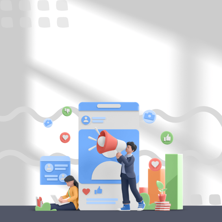 Grey and Blue Social Media Marketing Agency Instagram Post