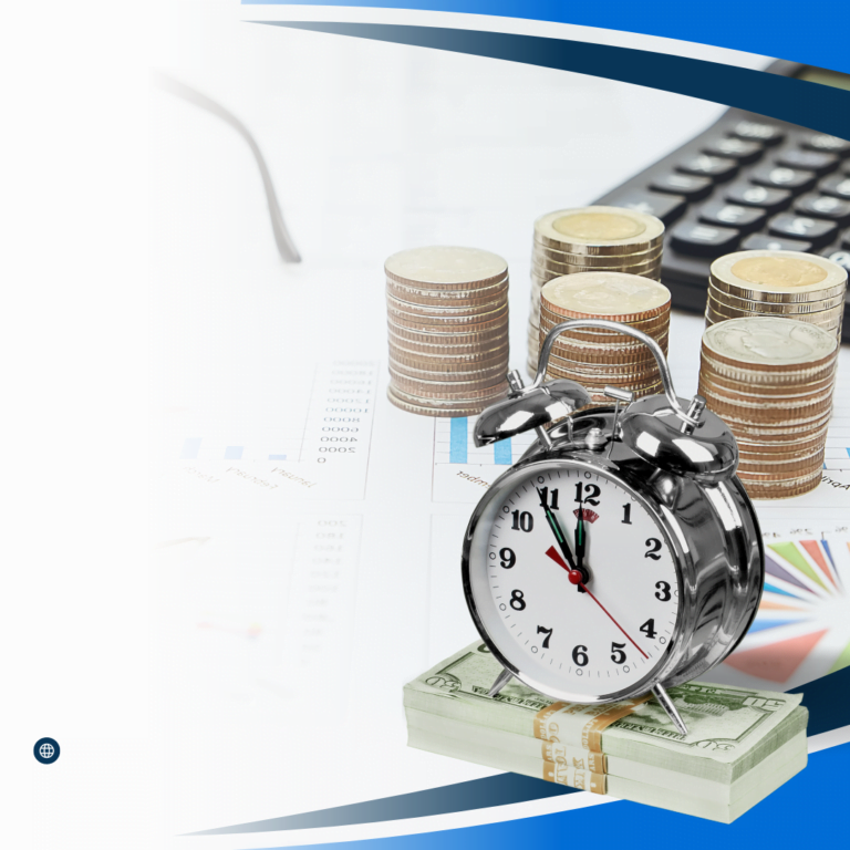 White and Blue Modern Professional Financial Management Service Instagram Post